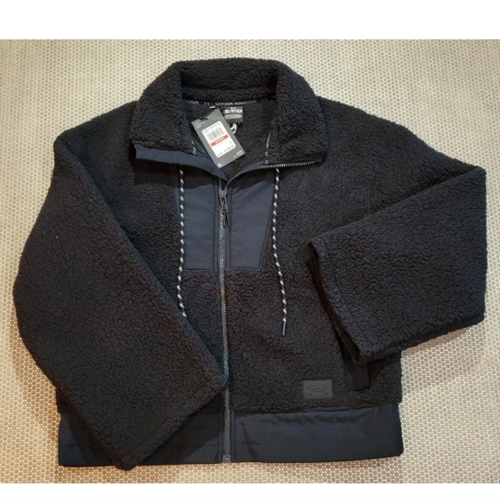 Under Armour Women's Legacy Sherpa Full-Zip Jacket Black Size XSmall-NWT